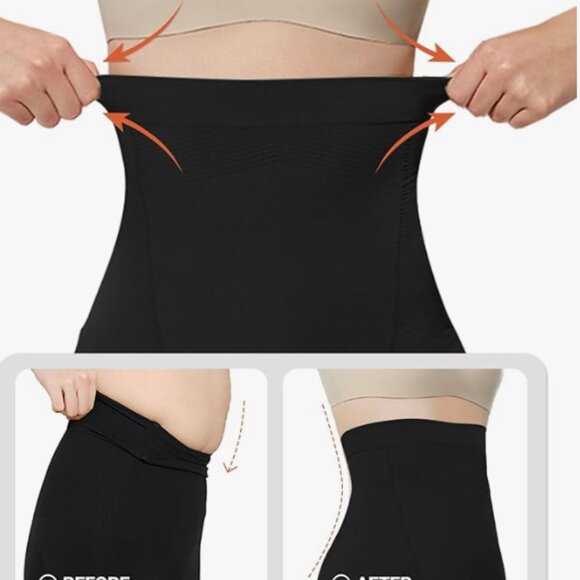Womens High Waisted Shapewear Shorts Tummy Control - Picture 3 of 4